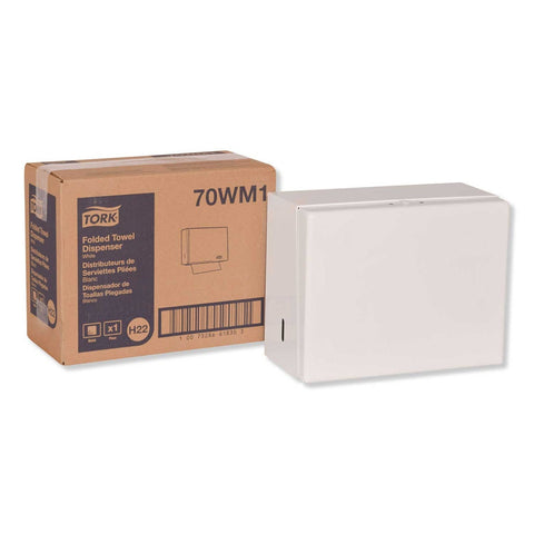 Tork White Singlefold Hand Towel Dispenser, 11.75 x 5.75 x 9.25 inch