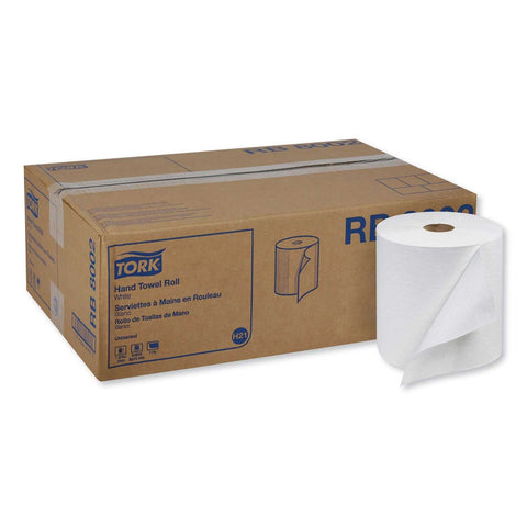 Tork Universal White Paper Hand Towel Roll, 7.88 inch x 800 feet -- 6 per case
