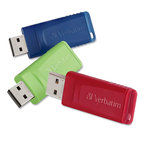 Verbatim Store N Go Assorted Colors USB Flash Drive, 16 GB Capacity - 3 per pack -- 1 pack