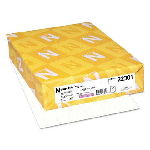 Astrobrights Stardust White Color Paper, 8.5 x 11 inch - 500 per reem -- 1 reem per case