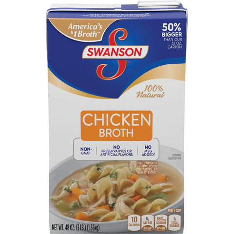 Swanson Chicken Broth, 48 Ounce -- 8 per case