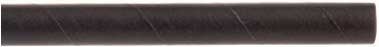Tablecraft Black PLA Unwrapped Straw, 5.75 inch - 300 count per pack -- 24 packs per case.