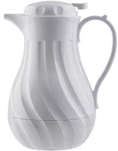 Tablecraft Polypropylene White Insulated Swirl Coffee Server, 40 Ounce