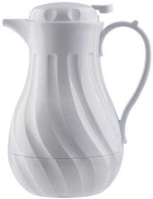 Tablecraft Polypropylene White Insulated Swirl Coffee Server, 64 Ounce
