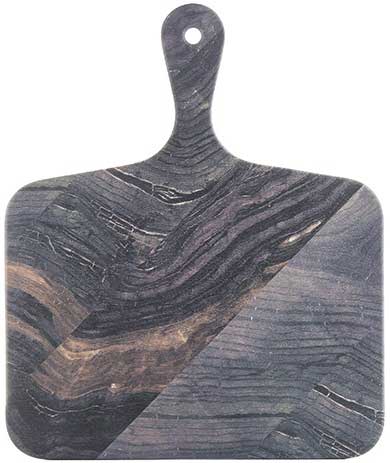 Tablecraft Barnwood Melamine Rectangular Paddle with Handle, 12 x 10 inch