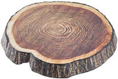 Tablecraft Lindenwood Collection Growth Ring Melamine Platter, 9.4 inch