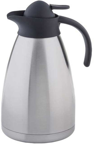 Tablecraft Stainless Steel and Black Plastic Accents Vacuum Coffee Carafe, 34 Ounce