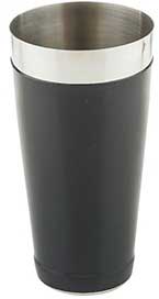 Tablecraft Stainless Steel with Black Vinyl Coating Bar Shaker, 28 Ounce