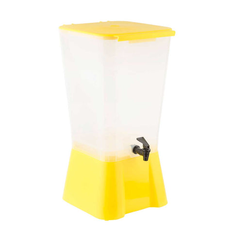 Tablecraft Polypropylene Yellow Beverage Dispenser, 5 Gallon