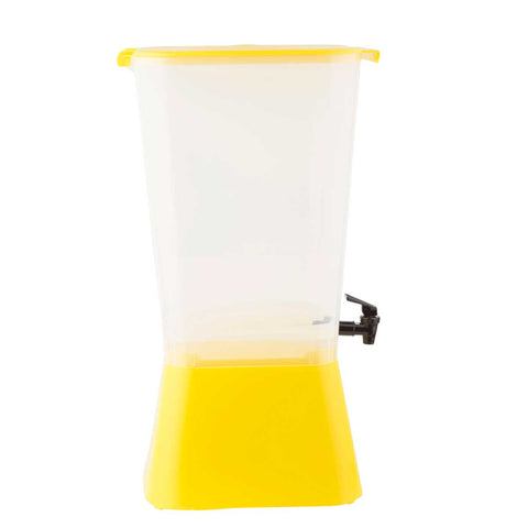 Tablecraft Polypropylene Yellow Beverage Dispenser, 5 Gallon