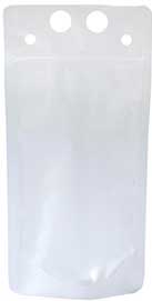Tablecraft Polyethylene To-Go Beverage Pouch, 10 Ounce - 100 count per pack -- 1 pack per case.