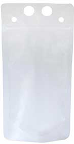 Tablecraft Polyethylene To-Go Beverage Pouch, 16 Ounce - 100 count per pack -- 1 pack per case.