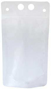 Tablecraft Polyethylene To-Go Beverage Pouch, 32 Ounce - 100 count per pack -- 1 pack per case.