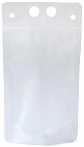Tablecraft Polyethylene To-Go Beverage Pouch, 32 Ounce - 100 count per pack -- 1 pack per case.