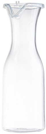 Tablecraft Clear Polycarbonate Carafe with Polypropylene Lid, 36 Ounce