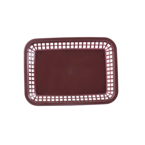 Tablecraft Brown Rectangular Grande Basket, 10.75 x 7.75 x 1.5 inch -- 36 per case