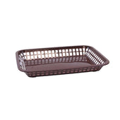 Tablecraft Brown Rectangular Grande Basket, 10.75 x 7.75 x 1.5 inch -- 36 per case