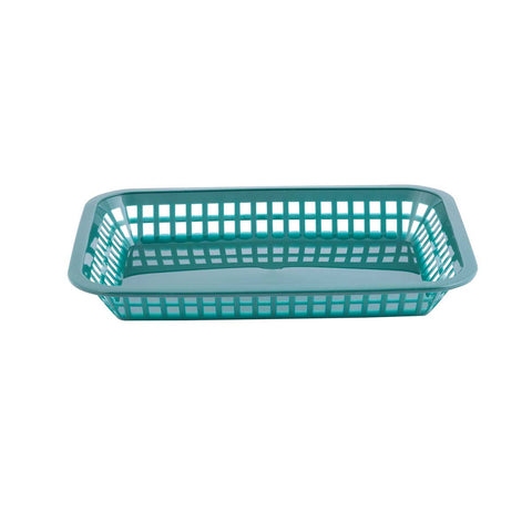 Tablecraft Forest Green Rectangular Grande Basket, 10.75 x 7.75 x 1.5 inch -- 36 per case