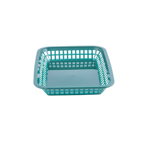 Tablecraft Forest Green Rectangular Grande Basket, 10.75 x 7.75 x 1.5 inch -- 36 per case