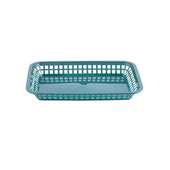Tablecraft Forest Green Mas Grande Rectangular Basket, 11.75 x 8.5 x 1.5 inch -- 36 per case