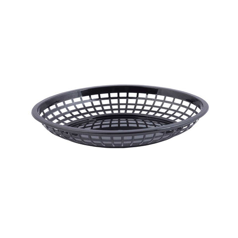 Tablecraft Black Jumbo Oval Basket, 11.7 x 8.7 x 1.7 inch -- 36 per case