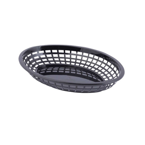 Tablecraft Black Jumbo Oval Basket, 11.7 x 8.7 x 1.7 inch -- 36 per case