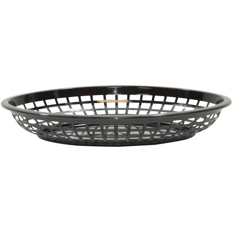 Tablecraft Black Jumbo Oval Basket, 11.7 x 8.7 x 1.7 inch -- 36 per case
