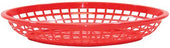Tablecraft Red Jumbo Oval Polypropylene Basket, 11.75 x 8.875 x 1.875 inch -- 36 per case.