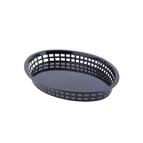 Tablecraft Black Texas Platter Oval Basket, 12.75 x 9.5 x 1.53 inch -- 36 per case
