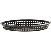 Tablecraft Black Texas Platter Oval Basket, 12.75 x 9.5 x 1.53 inch -- 36 per case