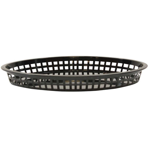 Tablecraft Black Texas Platter Oval Basket, 12.75 x 9.5 x 1.53 inch -- 36 per case