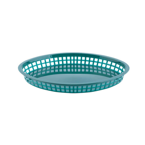 Tablecraft Forest Green Texas Platter Oval Basket, 12.75 x 9.5 x 1.53 inch -- 36 per case
