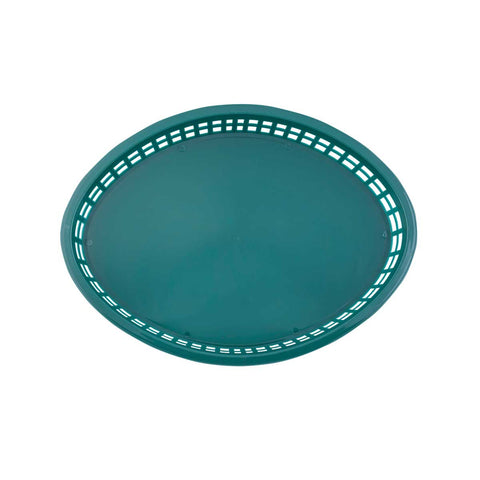 Tablecraft Forest Green Texas Platter Oval Basket, 12.75 x 9.5 x 1.53 inch -- 36 per case