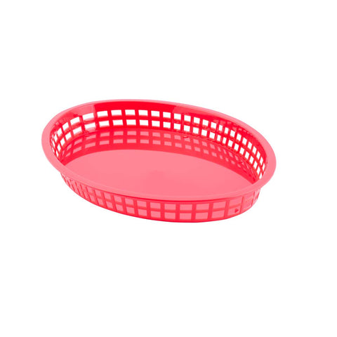 Tablecraft Red Texas Platter Oval Basket, 12.75 x 9.5 x 1.53 inch -- 36 per case