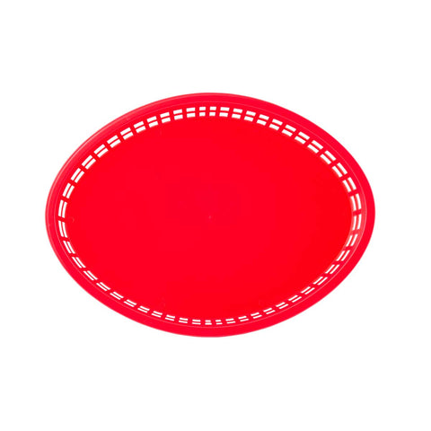 Tablecraft Red Texas Platter Oval Basket, 12.75 x 9.5 x 1.53 inch -- 36 per case