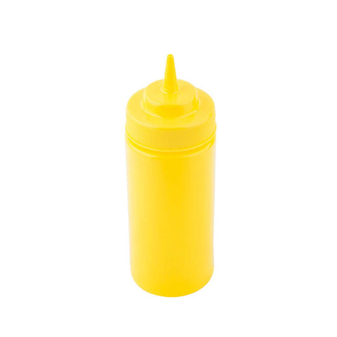 Tablecraft Widemouth Yellow with Standard TipTop Squeeze Bottle, 16 Ounce -- 24 per case