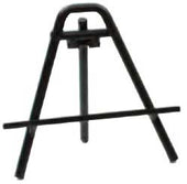 Tablecraft Black Powder Coated Card Holder Easel, 3.5 x 1.375 x 3.375 inch - 2 count per pack -- 1 pack per case.