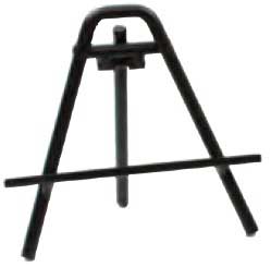 Tablecraft Black Powder Coated Card Holder Easel, 3.5 x 1.375 x 3.375 inch - 2 count per pack -- 1 pack per case.