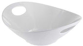 Tablecraft White Melamine Serving Bowl with Handles, 3 Quart