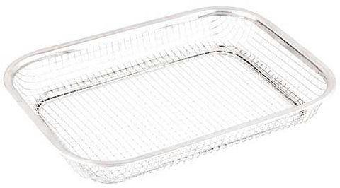 Tablecraft Stainless Steel Rectangular Grande Platter Basket, 10.5 x 8 x 2 inch