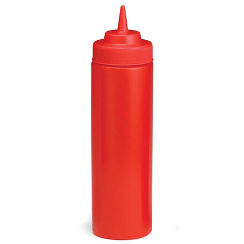 Tablecraft Widemouth Red with Standard TipTop Squeeze Bottle, 24 Ounce -- 12 per case