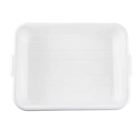 Tablecraft White Bus Box, 21.75 x 16.75 x 5 inch -- 12 per case