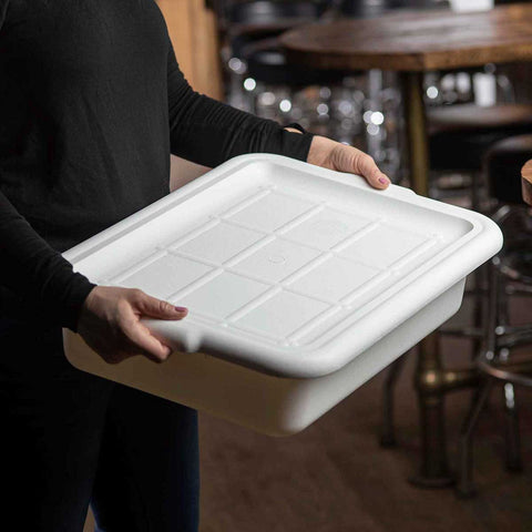 Tablecraft White Bus Box Cover -- 12 per case