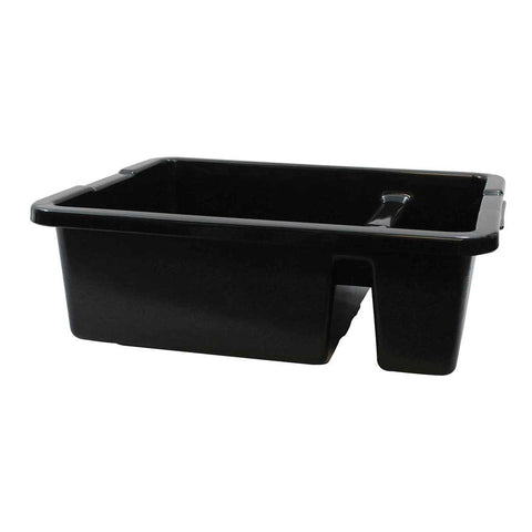 Tablecraft Heavy Duty Black Divided Tote Box, 15 x 22 x 7 inch -- 6 per case