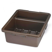 Tablecraft Brown Divided Bus Box, 21 x 17 x 7 inch -- 6 per case