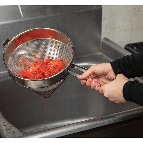 Tablecraft Stainless Steel Coarse Mesh China Cap Strainer, 12 inch