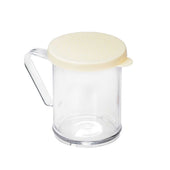 Tablecraft Plastic Dredge with Beige Salt and Pepper Lid, 10 Ounce -- 12 per case