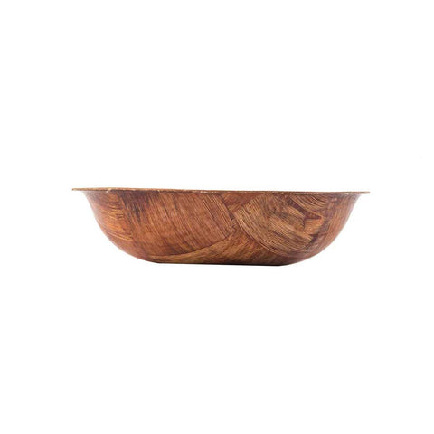 Tablecraft Mahogany Woven Wood Salad Bowl, 6 inch -- 12 per case