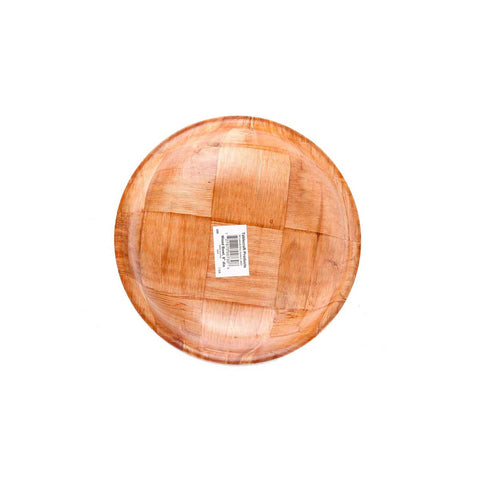 Tablecraft Mahogany Woven Wood Salad Bowl, 8 inch -- 12 per case