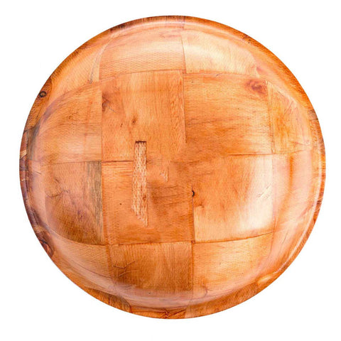 Tablecraft Mahogany Woven Wood Salad Bowl, 10 inch